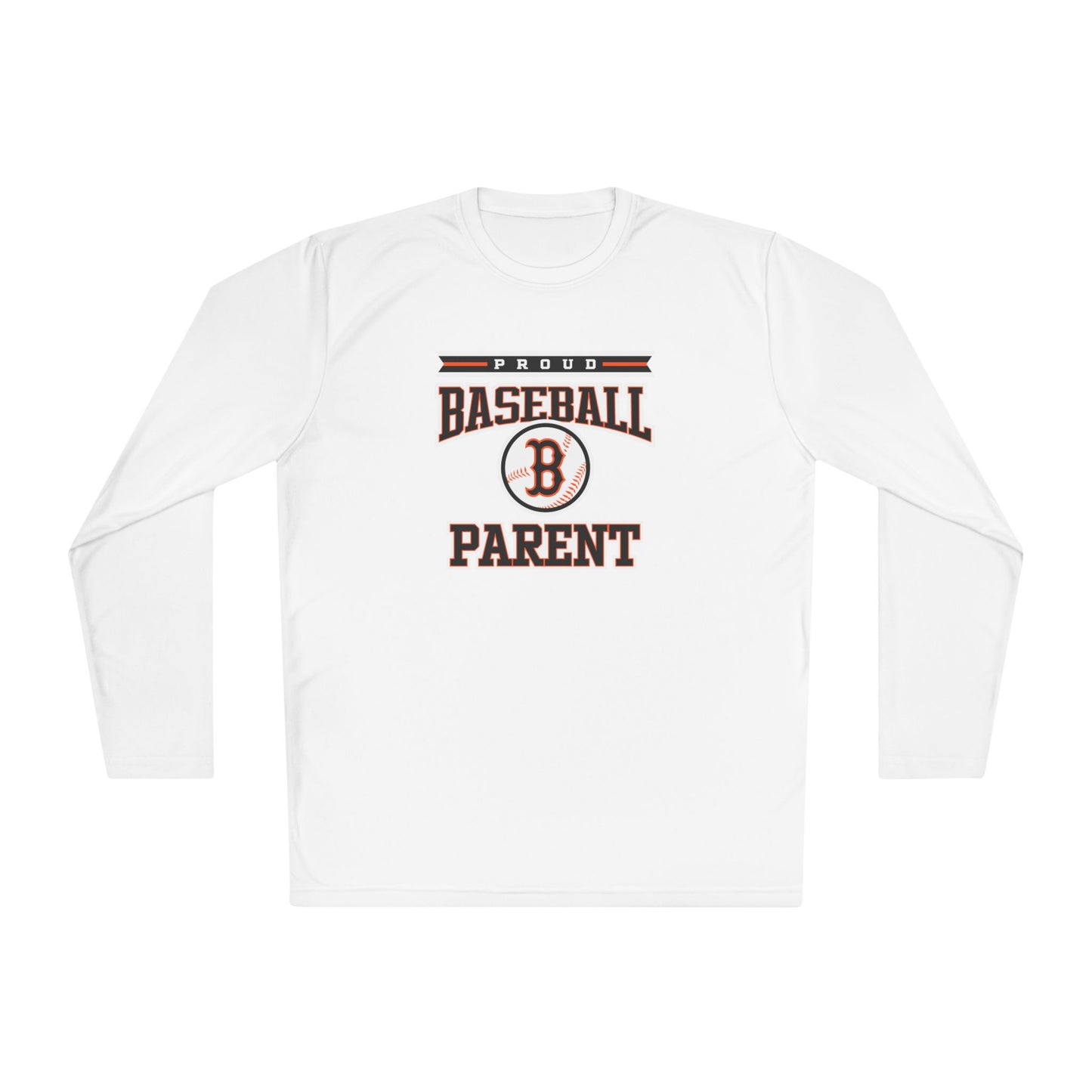 ADULT Baseball Proud Parent Moisture Wicking Long Sleeve Tee (Unisex) - Premium