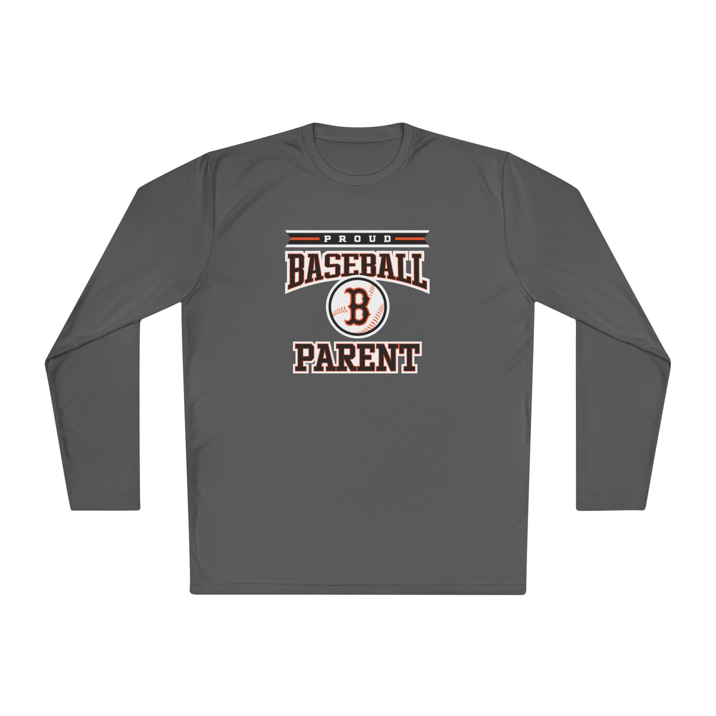 ADULT Baseball Proud Parent Moisture Wicking Long Sleeve Tee (Unisex) - Premium