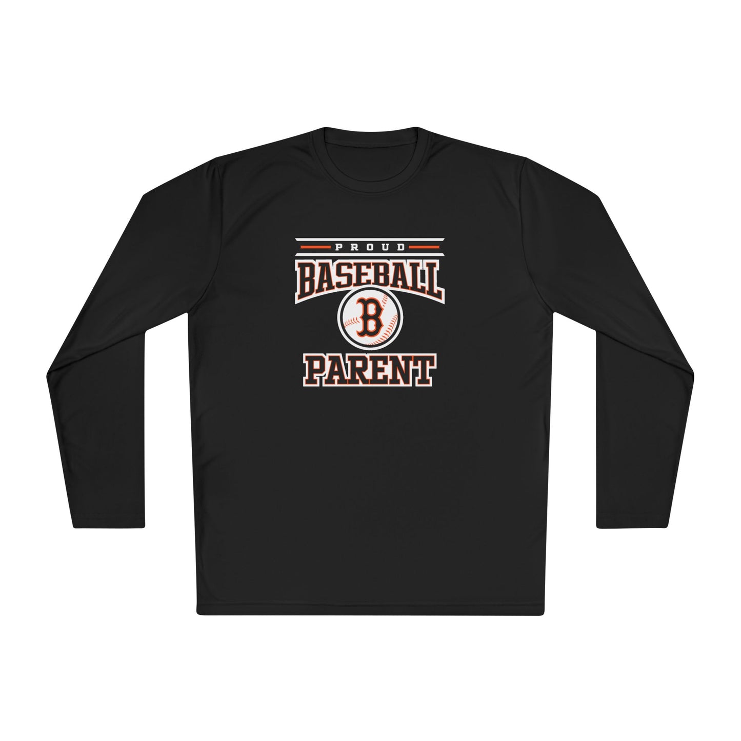 ADULT Baseball Proud Parent Moisture Wicking Long Sleeve Tee (Unisex) - Premium