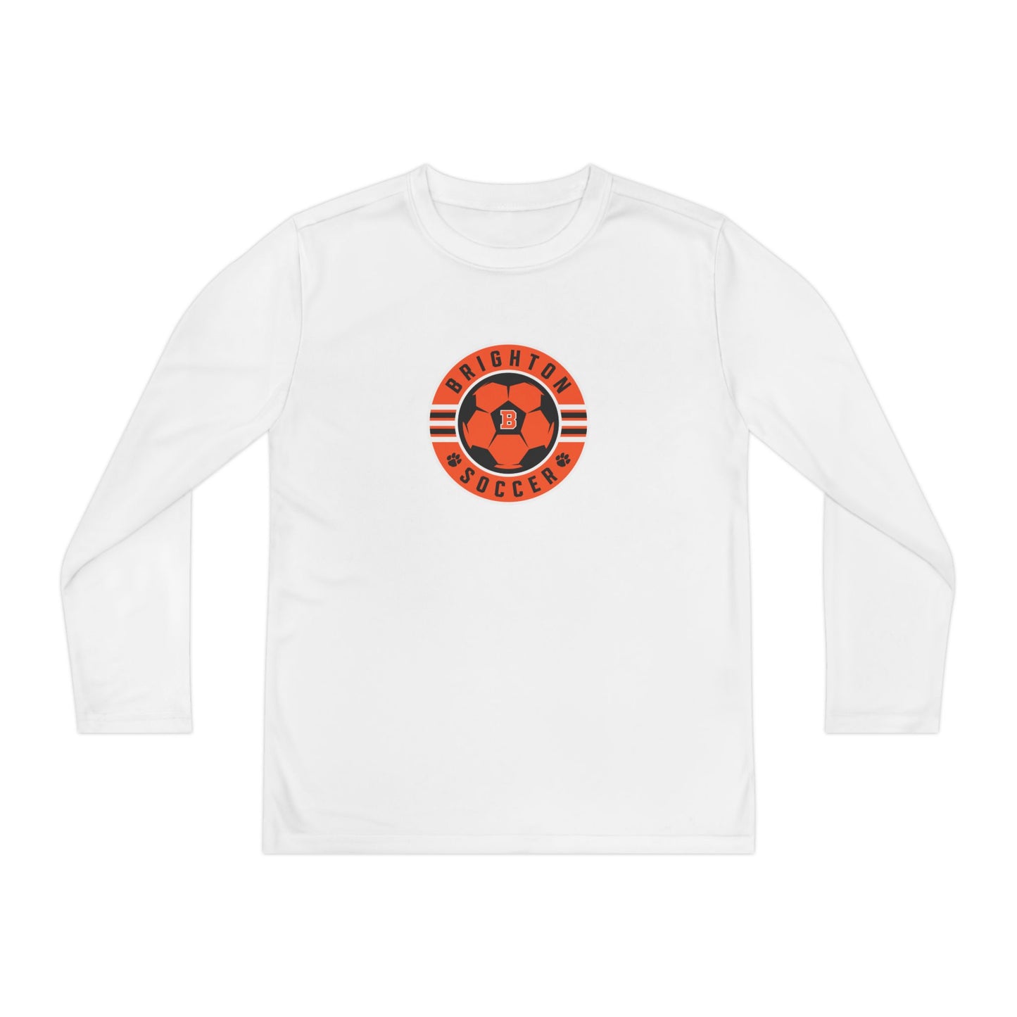 YOUTH Soccer Ball Moisture Wicking Long Sleeve Tee (Unisex)