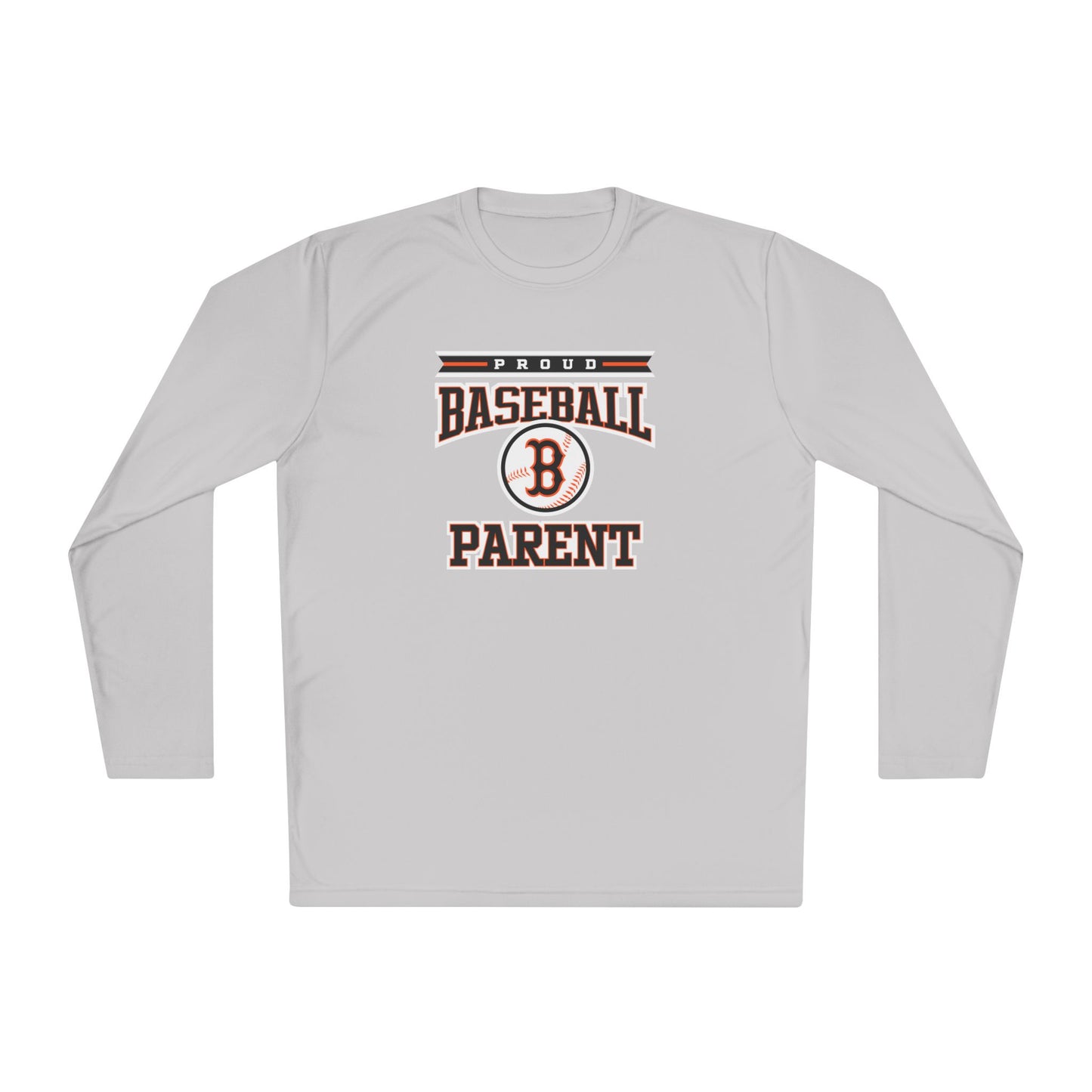 ADULT Baseball Proud Parent Moisture Wicking Long Sleeve Tee (Unisex) - Premium