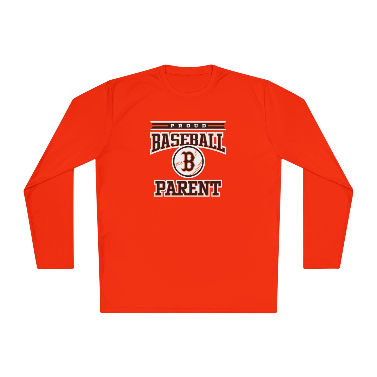 ADULT Baseball Proud Parent Moisture Wicking Long Sleeve Tee (Unisex) - Premium