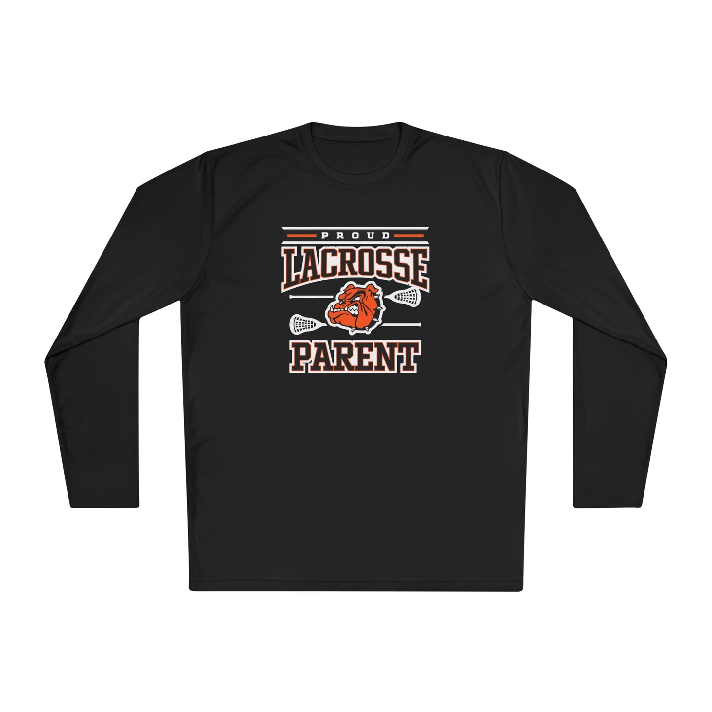 ADULT Proud Lacrosse Parent Moisture Wicking Long Sleeve Tee (Unisex) - Premium