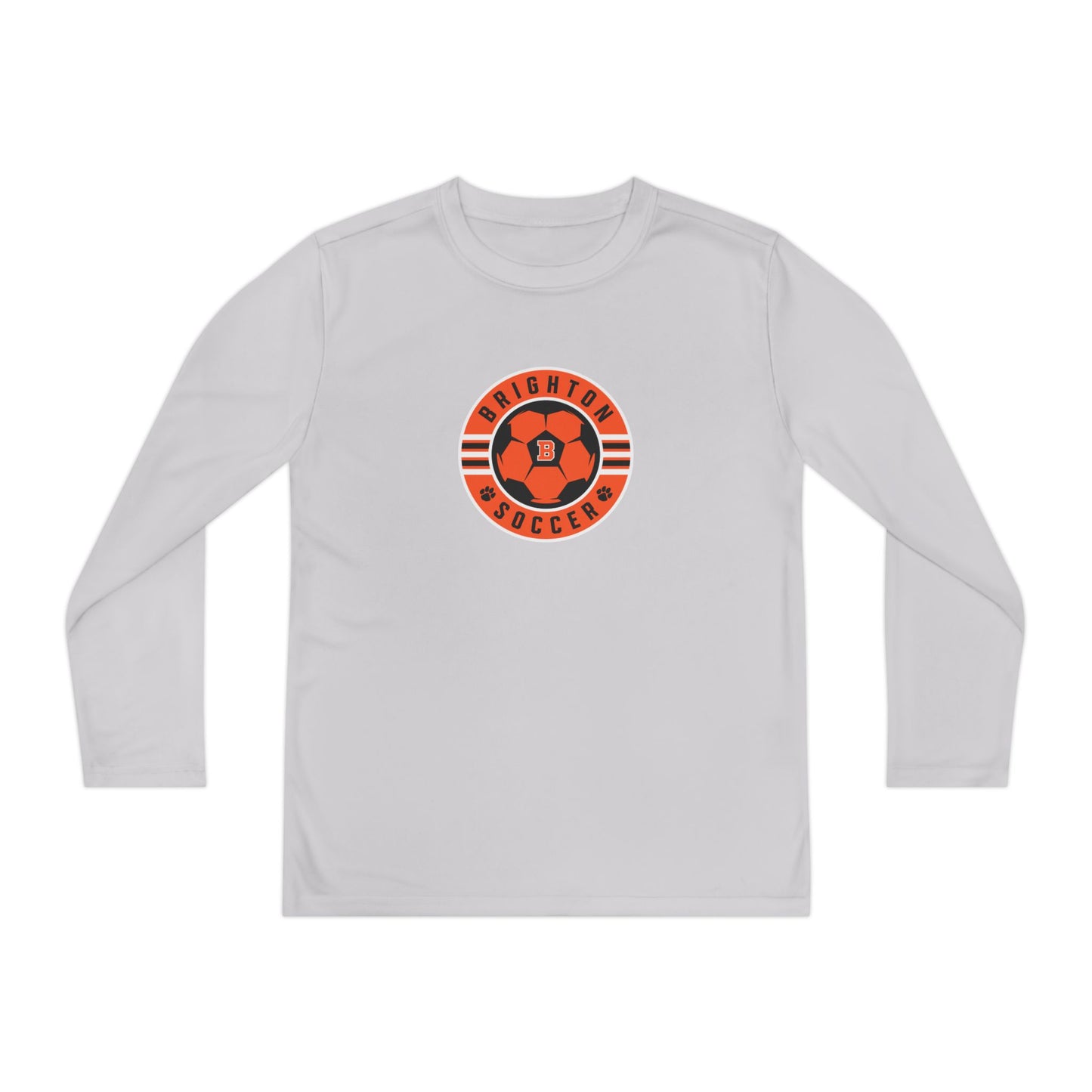 YOUTH Soccer Ball Moisture Wicking Long Sleeve Tee (Unisex)