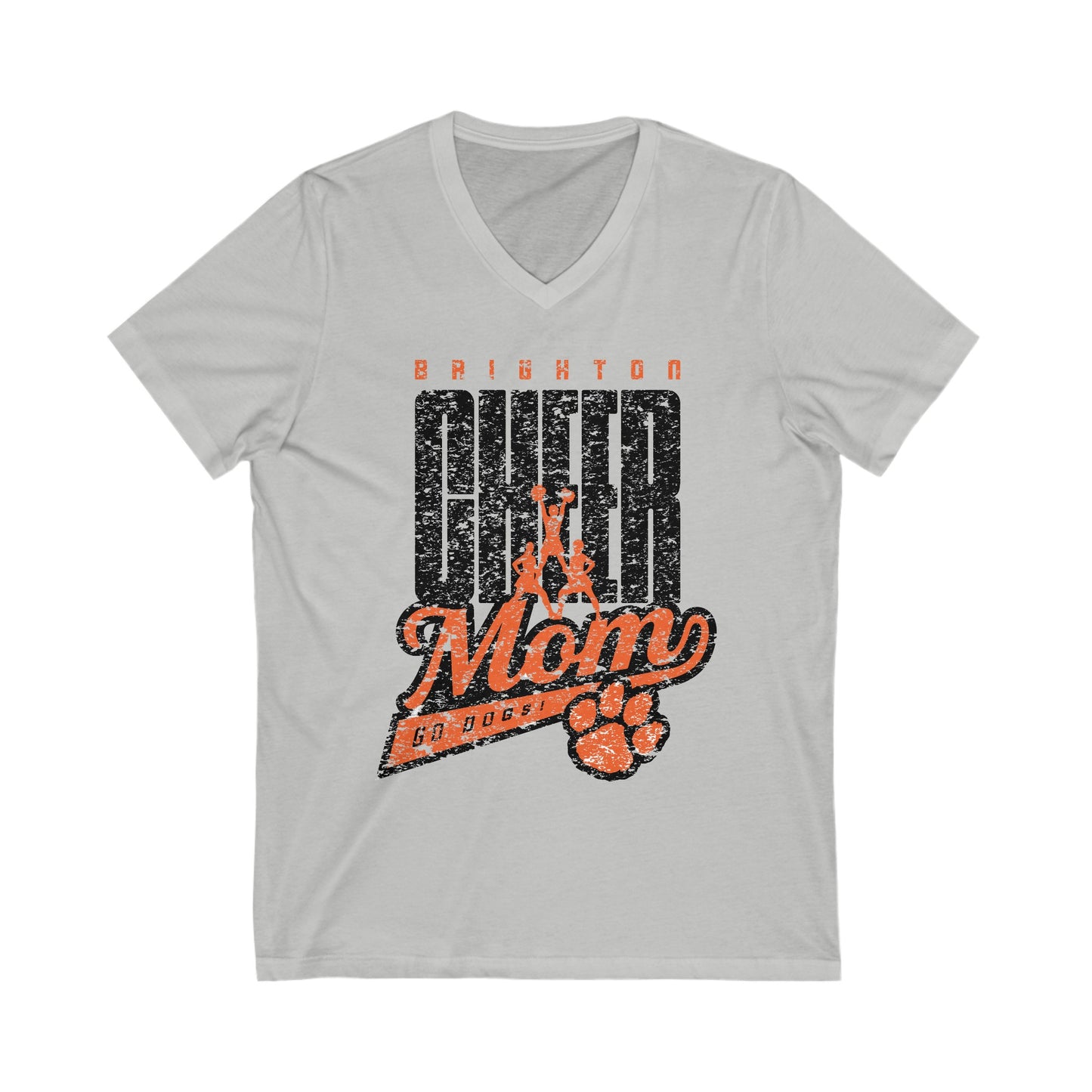 ADULT Cheer Mom Short Sleeve V-Neck Tee - Premium