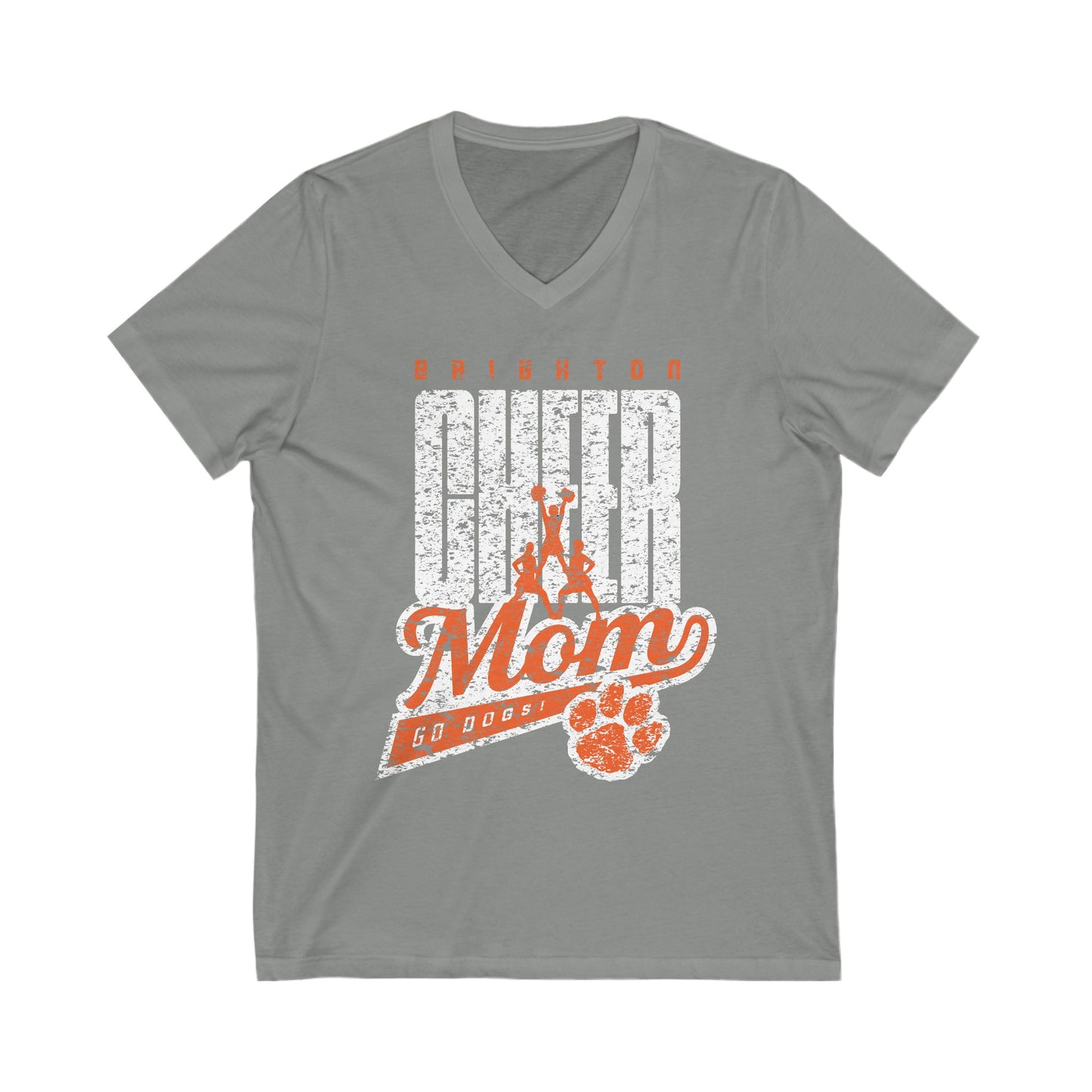 ADULT Cheer Mom Short Sleeve V-Neck Tee - Premium