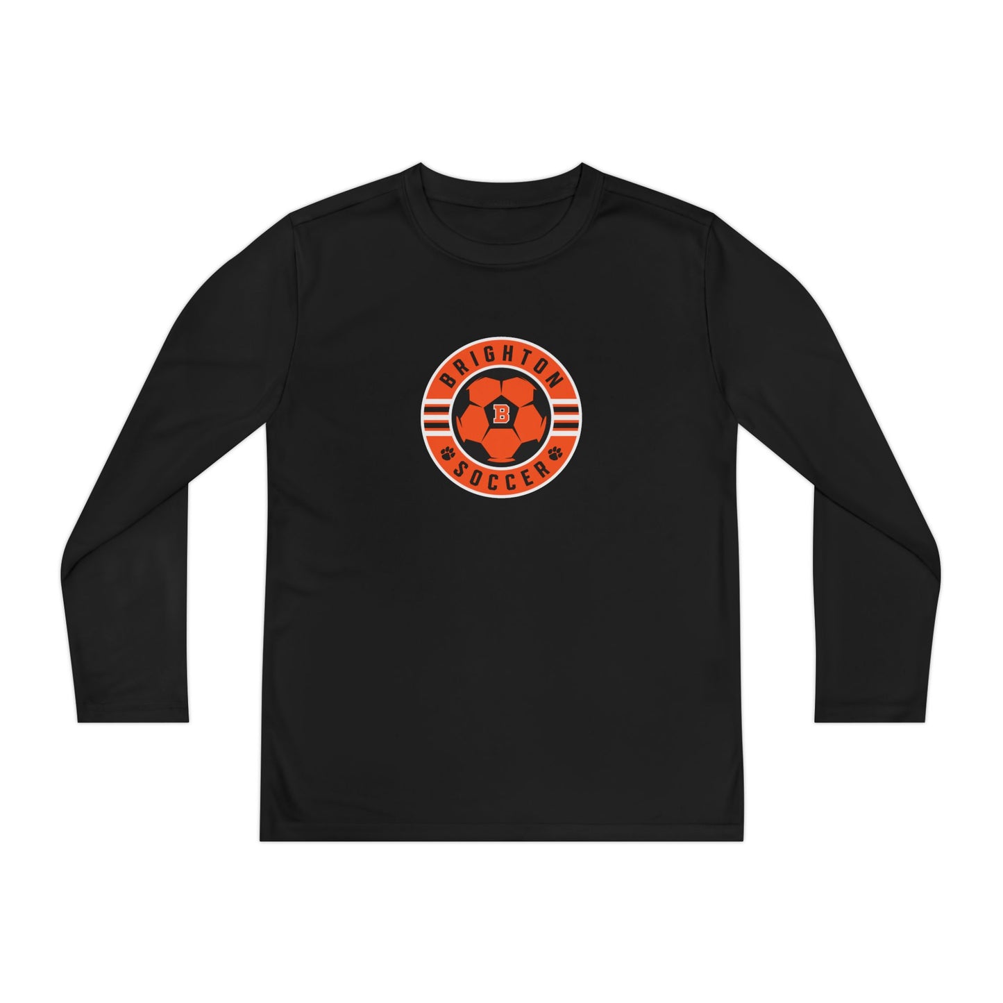 YOUTH Soccer Ball Moisture Wicking Long Sleeve Tee (Unisex)