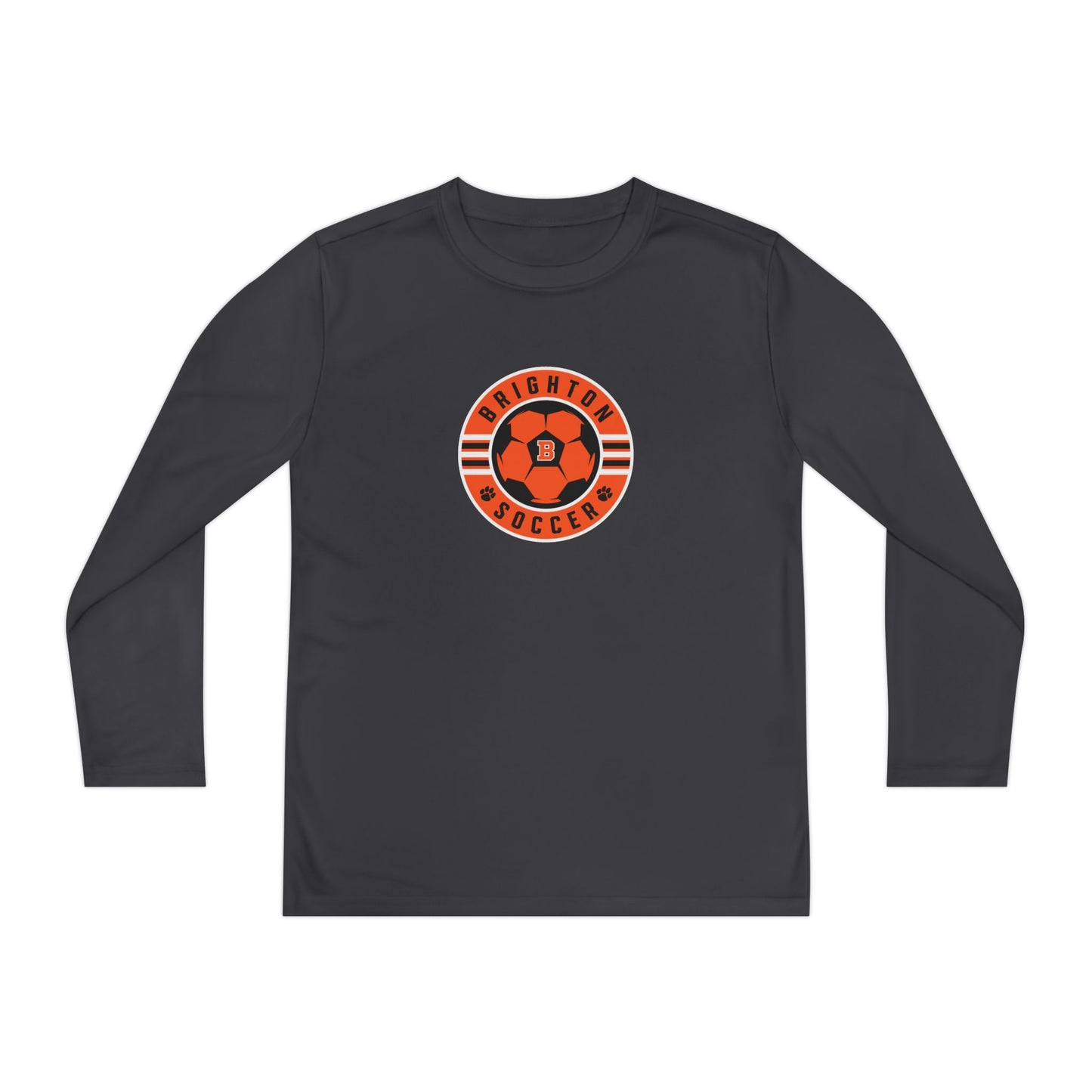 YOUTH Soccer Ball Moisture Wicking Long Sleeve Tee (Unisex)