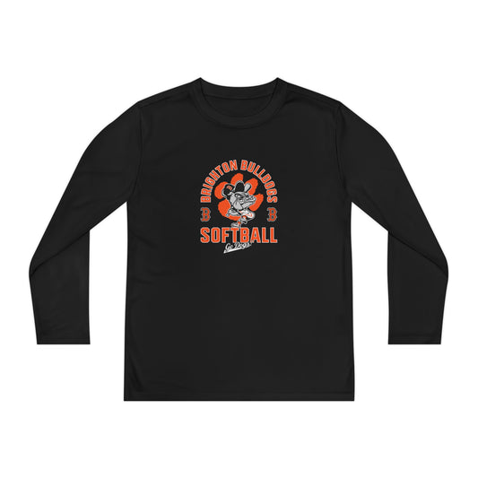 YOUTH Bulldog Batter Moisture Wicking Long Sleeve Tee (Unisex)