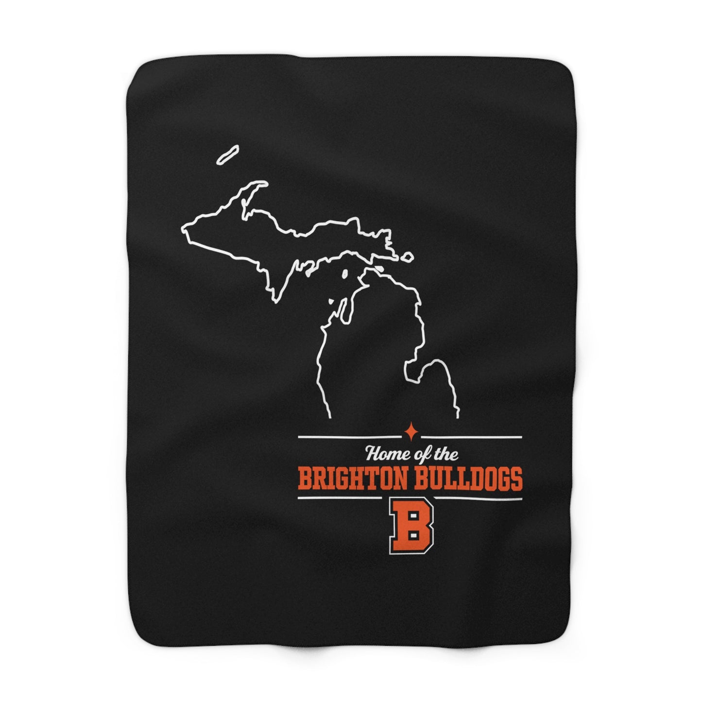 Michigan Sherpa Fleece Blanket