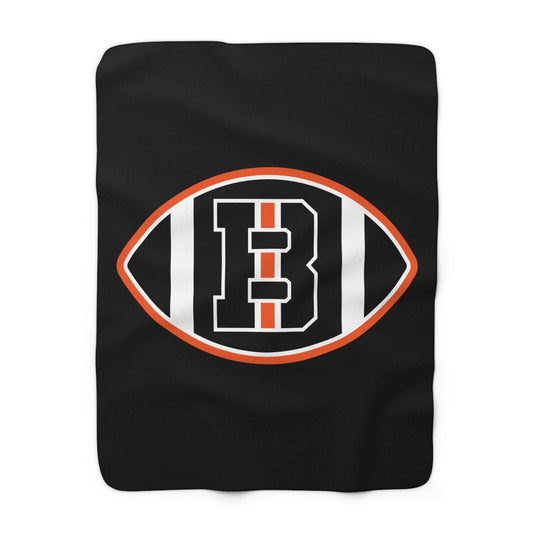 B Football Sherpa Fleece Blanket