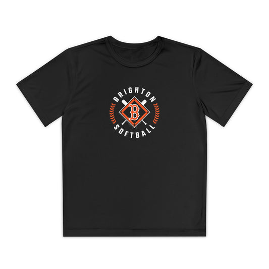 YOUTH Softball Diamond Moisture Wicking Tee (Unisex)